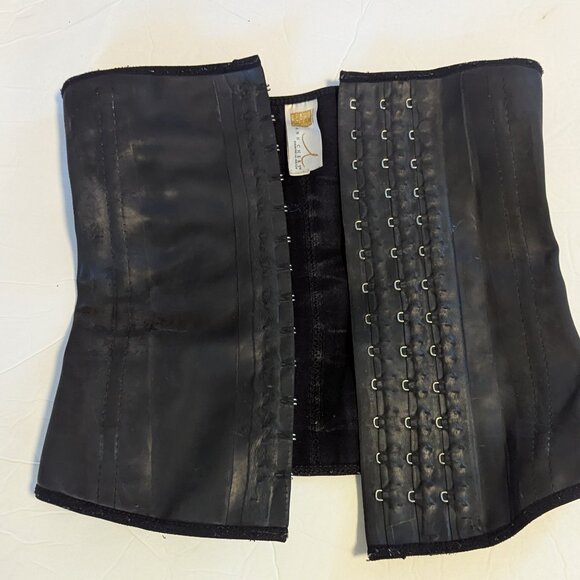Latex Corset Ann Chery Whimsigoth Waist Trainer Gothicumbia Cincher Goth - Picture 3 of 6
